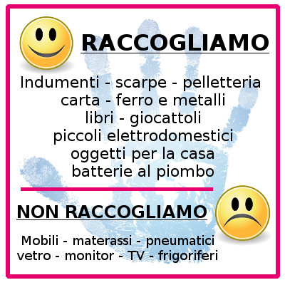 Cosa si raccoglie Cosa non si raccoglie